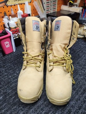 Botas de trabalho masculinas Herman Survivor Grizzly com cadarço biqueira de aço sapatos 10 de largura novas em folha - Imagem 1 de 4