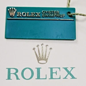 AUTHENTIC ROLEX WATCH OYSTER SWINPRUF HANG TAG GREEN 16200 RARE - Picture 1 of 6
