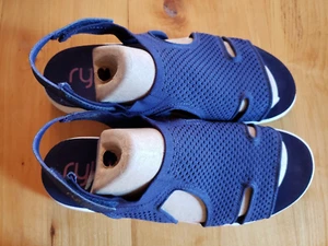Ryka Womens Micha Mesh Slide Sandals Navy Blue Sz 12 Comfort Shoes Open Toe - Picture 1 of 7