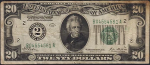 Fr.2050-B 1928 New York $20 Gold on Demand Numeric Seal Federal Reserve Note VF - Picture 1 of 2
