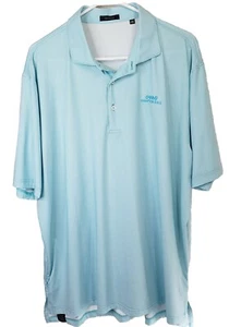 Turtleson Polo Performance Golf Shirt Mens 2XL Blue Geometric Short Sleeve - Picture 1 of 13
