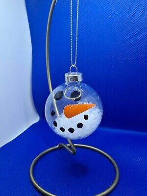 Snowman Confetti Filled Christmas Bauble Hanging Tree Decoration • 3.62£