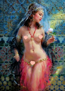 Decoración del Hogar Arte Pared Bailarina del Vientre HD Giclee Pintura al Óleo Lienzo - Imagen 1 de 2