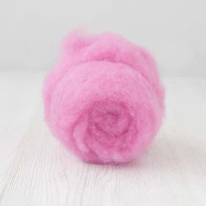 Carded Felt Wool Needle Felting Carded Batt Pink Lilac Maori DHG Cyclamen - Picture 1 of 4