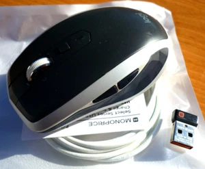 Logitech MX Anywhere 2S Wireless Bluetooth Mouse + Receiver & Cable White Gray - Picture 1 of 11