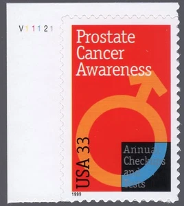 Scott #3315 Prostate Cancer Awareness Plate # Single Stamp - MNH - Picture 1 of 1
