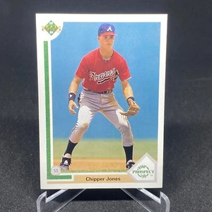 Chipper Jones Rookie Card Top Prospect 1991 Upper Deck HOFamer Atlanta Braves RC - Picture 1 of 3