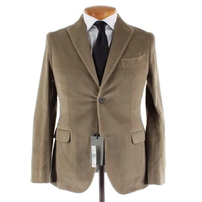 Abrigo deportivo de terciopelo Boglioli nuevo con etiquetas/chaqueta K talla 46C (36S EE. UU.) en mezcla de algodón tostado Foto 1 de 4