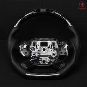 Real carbon fiber W/heated LED Steering Wheel 13-24 Land Rover Range Rover L405 - Picture 1 of 12