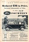1934 Ford Fourteen Saloon DeLuxe ad - British - Foreign - Rare