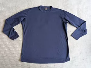 Patagonia Camicia Uomo Grande Blu Capilene Base Strato Manica Lunga Made in USA - Foto 1 di 16