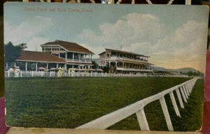 GRAND STAND und RENNBAHN POONA PFERDERENNEN INDIEN UNBENUTZT Vintage Postkarte - Bild 1 von 2