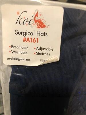 Solid Navy Surgical Scrub Cap – Breathable Cotton with Sweatband for Comfort - Image 1 of 3