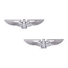 2Pcs Chrome Falcon Hawk Eagle Wing Car Motorcycle Truck Body Fender Door Emblems