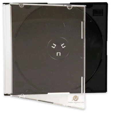 UC MEDIA Single CD Jewel Case 5.2mm Slim Black Tray New Empty Replacement Cover HQ AA LOT