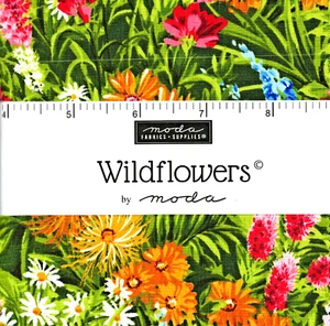 Moda Fabrics The new "WILDFLOWERS charm pac" btcp - Picture 1 of 1