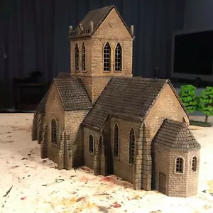 Chiesa di Saint Mere 28 mm Wargaming Santa Madre Chiesa seconda guerra mondiale Normandia D-Day - Foto 1 di 11