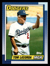 Tom Lasorda HOF 1990 Topps  #669 Los Angeles Dodgers Centered Mint