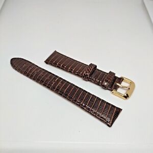 NEW Speidel 18mm Men's Genuine Lizard Leather Brown 2-Pc. Watch Band/Strap