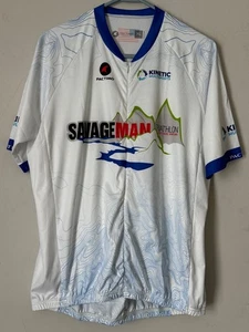 Pactimo Savageman Triathlon Cycling Jersey Men's XL White/Multi EXC Deep CreekMD - Picture 1 of 3