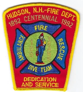 New Hampshire - Feuerwehr Hudson *100th Anniversary* [Schulteraufnäher] - Bild 1 von 1