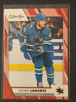 23-24 O-Pee-Chee Steven Lorentz 🌈🌈🌈 Red Border Variant  - Image 1 of 2