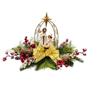 Lighted Christmas Nativity Scene Decoration Nativity Figurines Scene for Xmas... - Picture 1 of 9