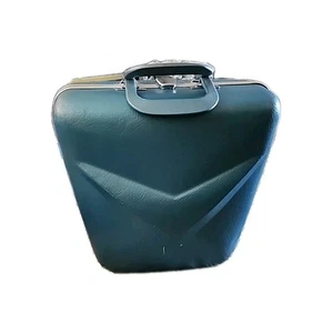 Vintage 1960’s Hard Clam Shell Carrying Case Bowling Ball Holder Bag Blue - Picture 1 of 8
