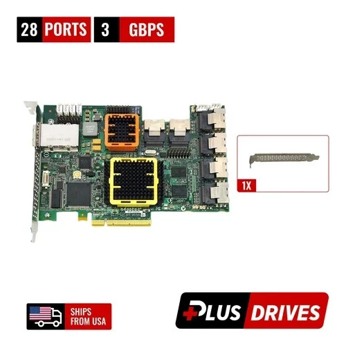 Adaptec ASR-52445 3Gbps 28 Port SAS / SATA PCIe x8 RAID Controller 512MB - Image 1 of 4