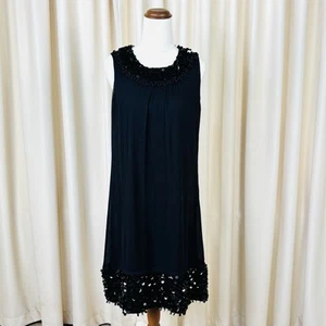 Alannah Hill Womens Shift Dress Black Silk Sequin Evening Event Party Size 10 - Picture 1 of 9