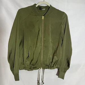 H&M Divided Women's 10 Bomber Jacket Army Green Light Weight - Picture 1 of 7