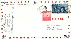 Pioneer Airlines First Flight San Angelo Texas - Midland Texas - RARE - 1947 - Picture 1 of 2