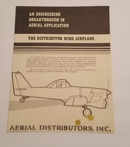 Antennenverteiler, Verteilerflügel Landwirtschaft Flugzeug. Prospekt.  Flecken. - Bild 1 von 4