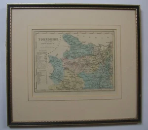 Yorkshire North Riding (parte de): mapa antiguo de J Archer, c1845 (edición 1860) - Imagen 1 de 2