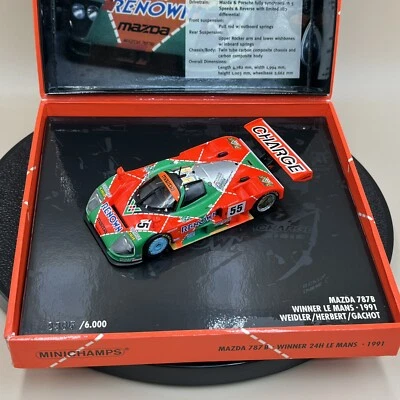MINICHAMPS 1/43 Mazda 787B Winner Le Mans 1991 Weidler Herbert Gachot 436911655 - Image 1 of 4
