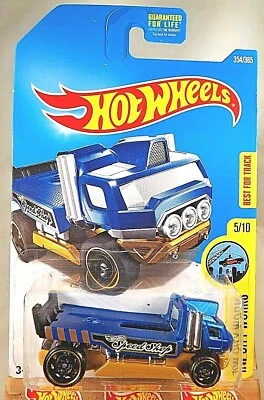 Hot Wheels #354 HW City Works 2017 5/10 The Haulinator azul-amarillo con negro DD8Sp Foto 1 de 4
