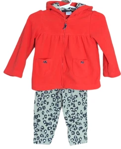 Carter's 3 Piece Outfit Pants Vest Jacket Leopard Baby Girl Infant Size 18 month - Picture 1 of 9