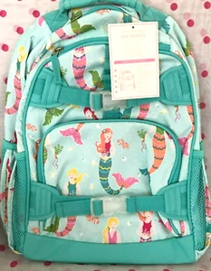 NEW Pottery Barn Kids LARGE Aqua Mermaid Backpack ~ 3 PC SET ~ HOLIDAY - Picture 1 of 8