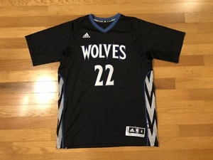 New M Adidas Andrew Wiggins Minnesota Timberwolves Sleeve Jersey A63216 Men NBA - Picture 1 of 9