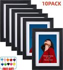 10pack 4 X 6" Photo Picture Frame Wall Mountable Standing Black Picture Frame 