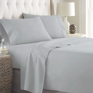 Soft Home 1800 Series Solid Microfiber Ultra Soft Sheet Set, Light Grey, Twin XL - Picture 1 of 11