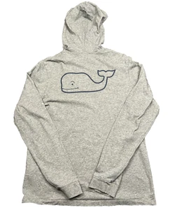 Vineyard Vines Big Whale Logo Pocket Hoodie T Shirt Youth XL Long Sleeve Gray - Picture 1 of 11