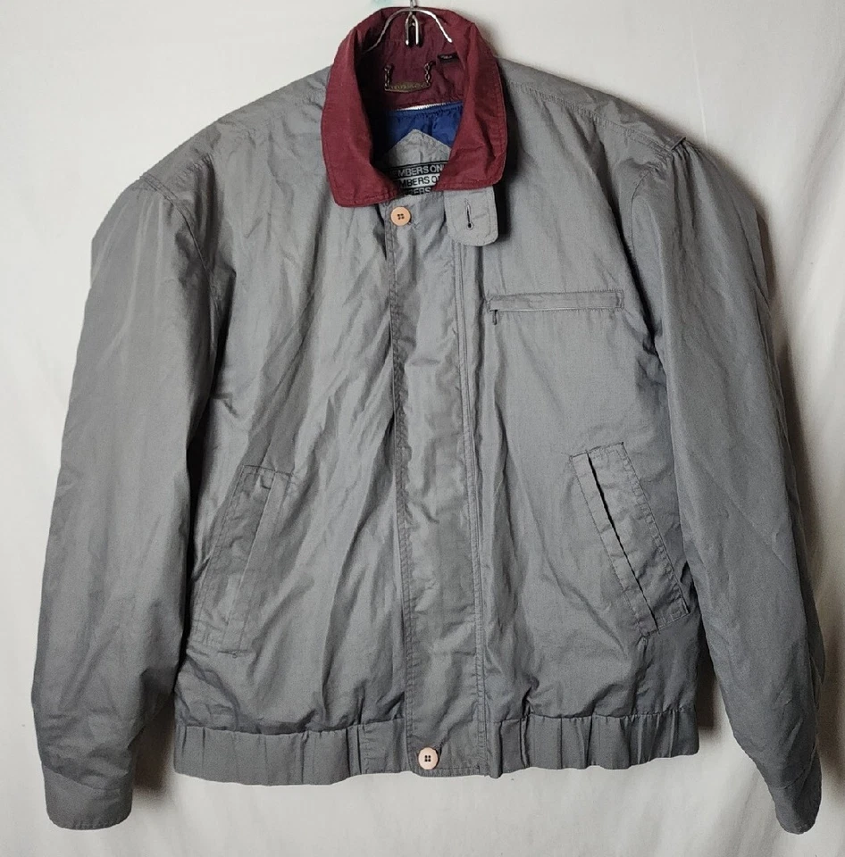 Chaqueta vintage para clima frío con cremallera completa forrada acolchada extraíble Members Only Men 42 Foto 1 de 4