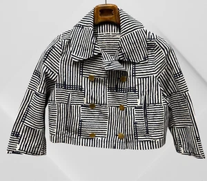 Opening Ceremony Jacket Black White Geomitric Womens’s L Large - Picture 1 of 11