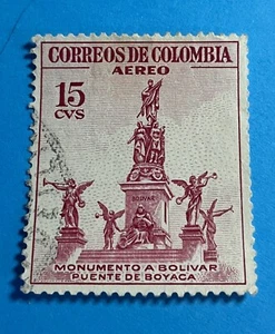 GCCD - COLOMBIA - 1954  Used  Monument A Bolivar Puente De Boyaca STAMP - Picture 1 of 2