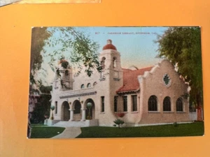 Cartolina: Carnegie Library, Riverside, CA, vintage primi '900 leggi commento - Foto 1 di 2