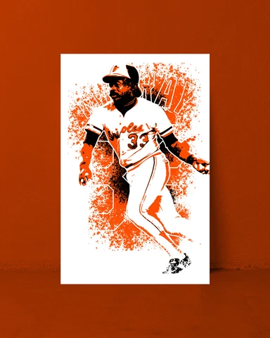 EDDIE MURRAY painting art print poster BALTIMORE ORIOLES FREE S&H! Cover