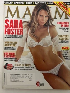 April 2005 Maxim Magazine Sara Foster Sexy Secret Agent #88 Hometown Hotties - Imagen 1 de 2