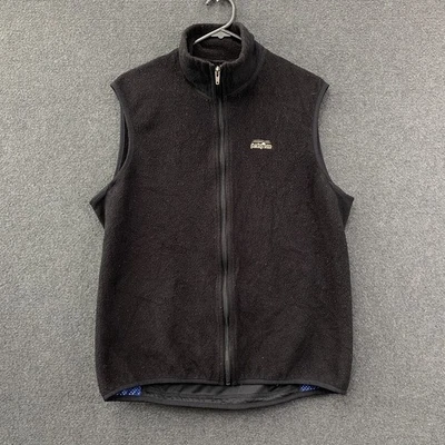 Vintage 90s Patagonia Flyer Mens Full Zip Fleece Vest Black Lined USA No Size - Image 1 of 4