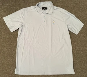 Eastside Golf Polo Shirt Sz L Clear Sky Baby Blue Be Authentic Snap Buttons Logo - Picture 1 of 4